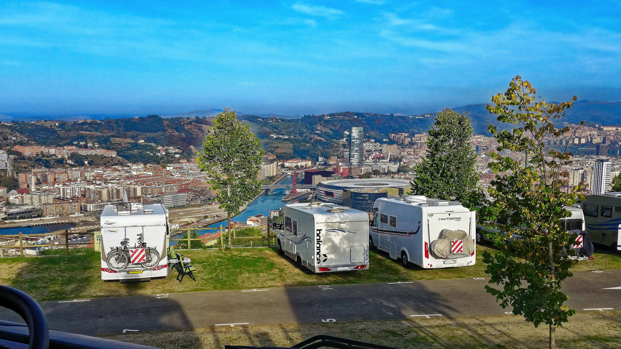 Bilbao - Vue sur la ville à partir de l'aire de repos