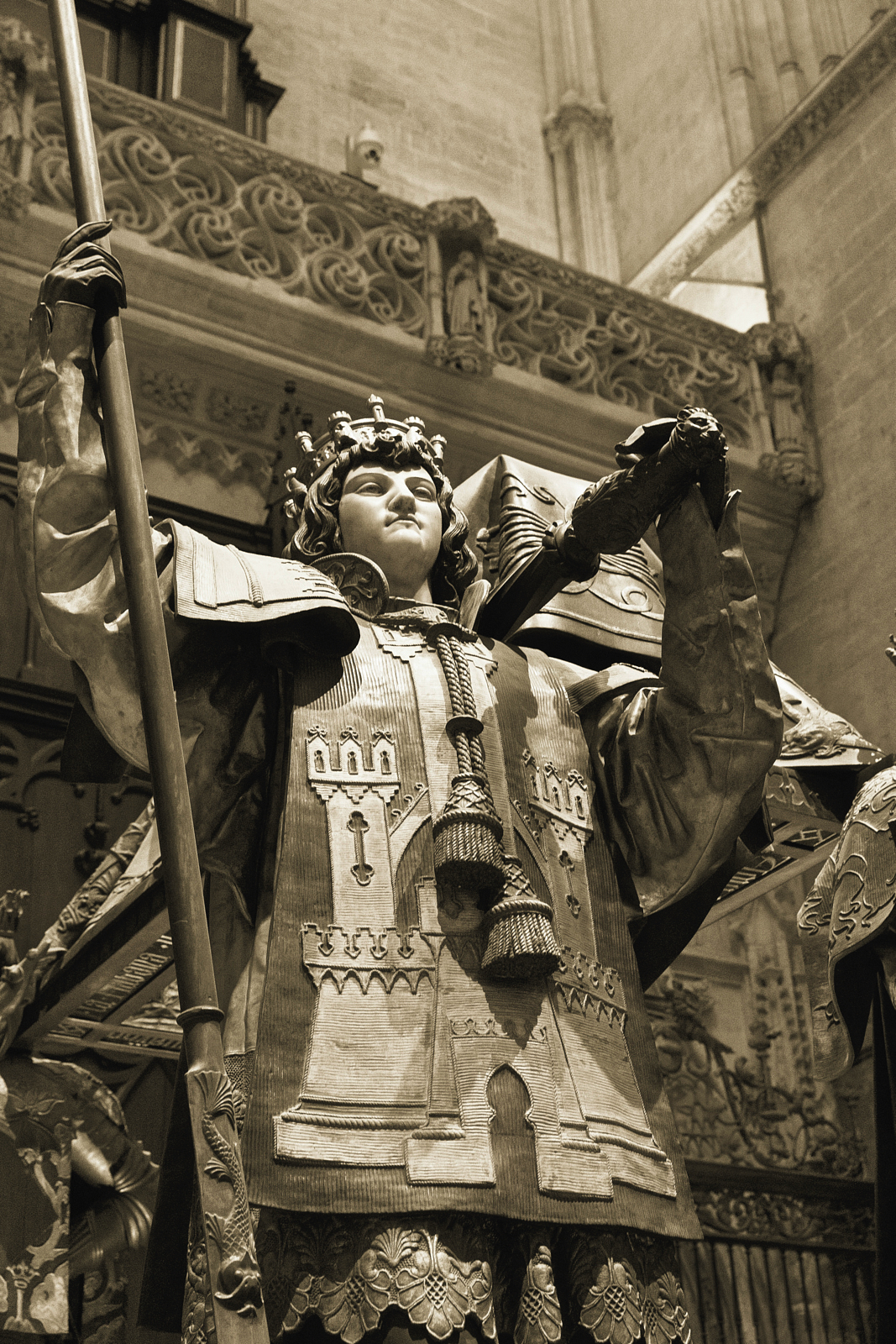 Le tombeau de Christophe Colomb se trouve dans la cathédrale de Séville depuis 1899